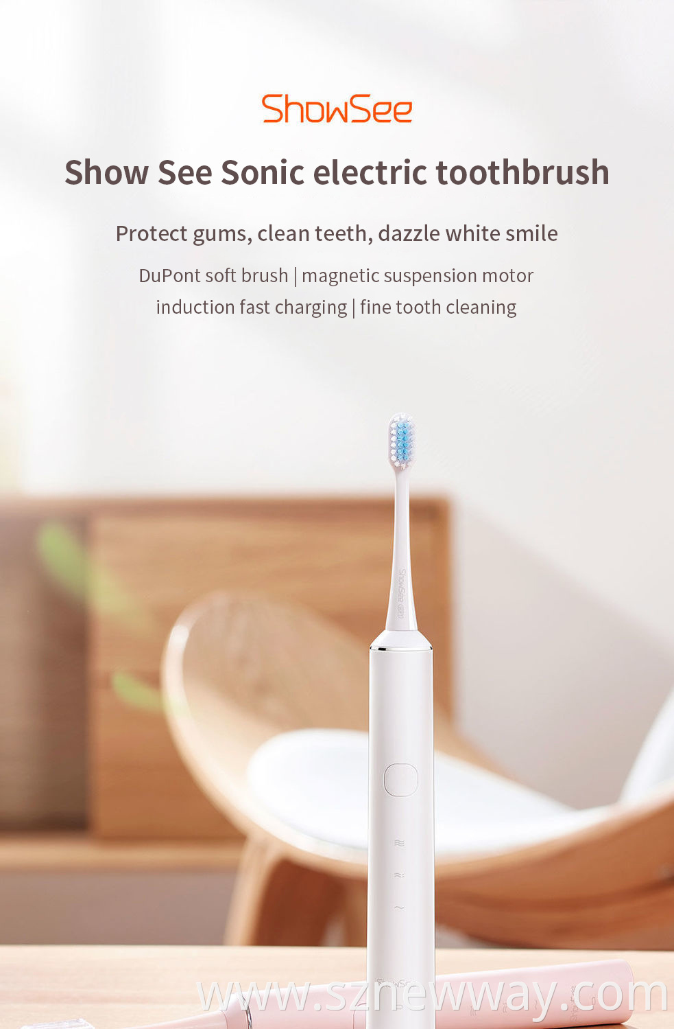 Showsee D1 W D1 P Sonic Electric Toothbrush